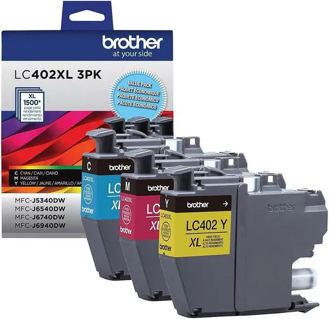 Alt view image 5 of 9 - Brother Original High Yield Ink Cartridge Cyan Magenta Yellow 3 Pack LC402XL3PKS