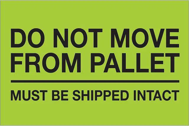 Main image of Tape Logic Labels "Do Not Move From Pallet" 4" x 6" Fluorescent Green 500/Ro DL1331