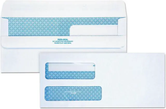 Main image of Quality Park Redi-Seal Envelope Security #9 Double Window Contemporary White 250
