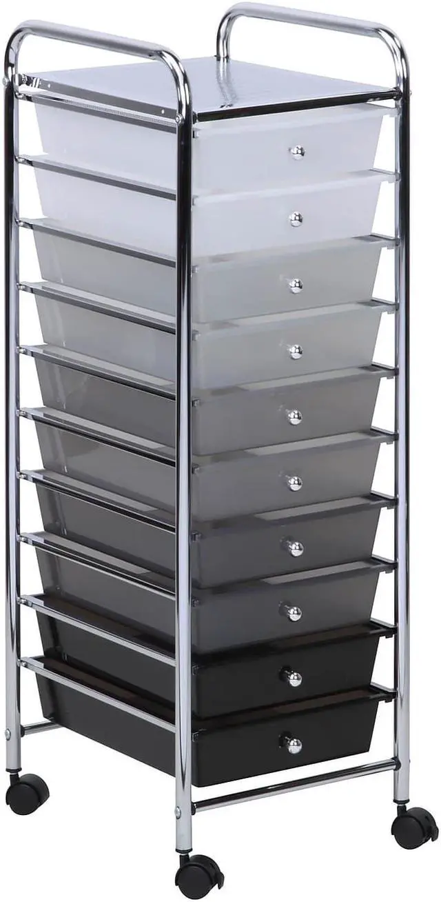 Alt view image 2 of 3 - Honey-Can-Do CRT-05255 10 Drawer Rolling Storage Cart