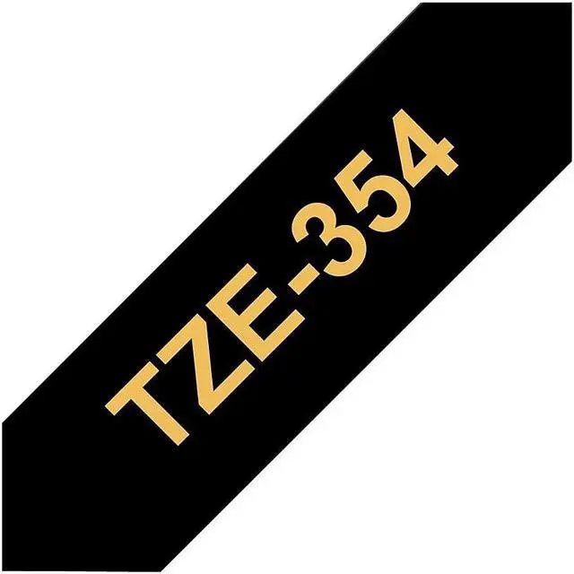 Alt view image 12 of 17 - Brother TZe-354 Labelling Tape Cassette - Gold on Black, 24mm wide