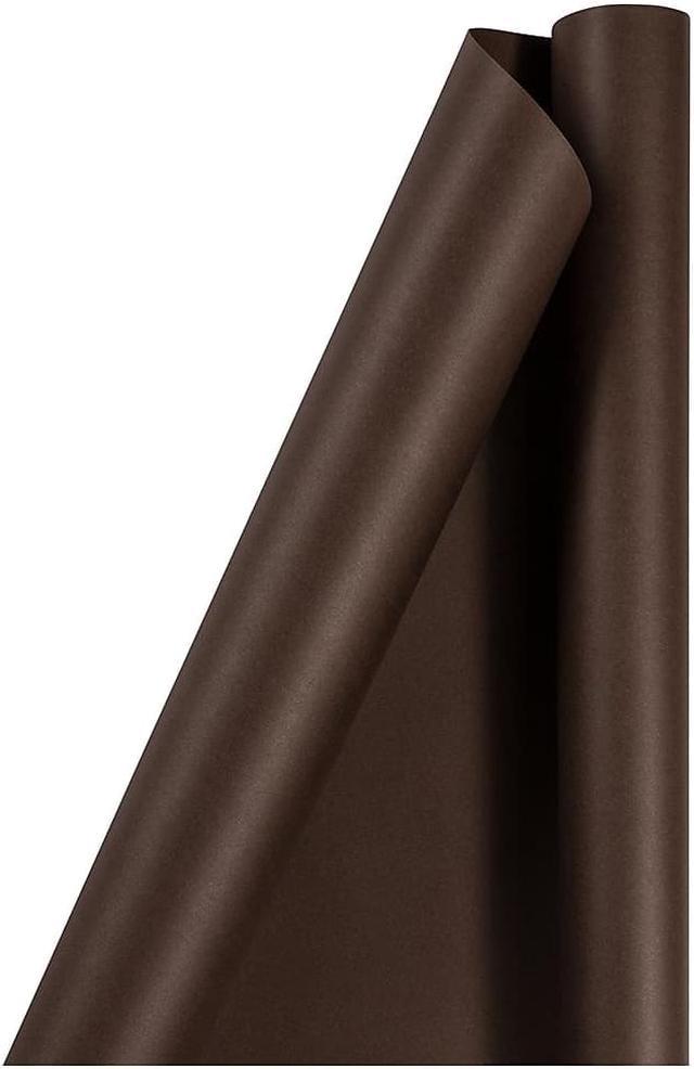 Solid Matte Chocolate Brown 25 sq ft. Wrapping Paper Rolls - Sold