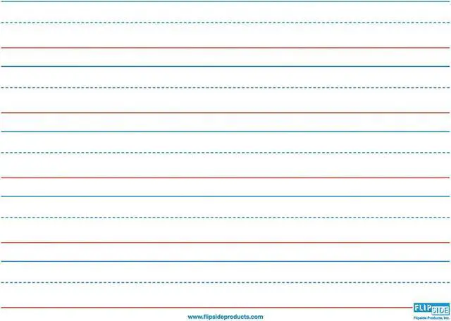 Alt view image 2 of 7 - Flipside Products Magnetic Dry Erase Board 9"x12" Ruled Red/Blue 10076