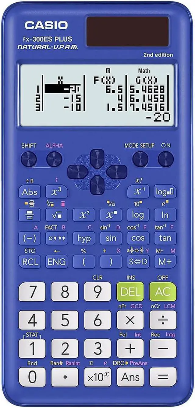 Alt view image 9 of 10 - New Casio Fx-300Espls2 Blue Scientific Calculator