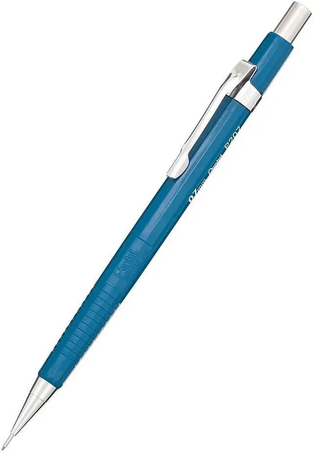 Alt view image 2 of 9 - Pentel Sharp Mechanical Pencil, 0.7 Mm, Hb (#2.5), Black Lead, Blue Barrel P207C