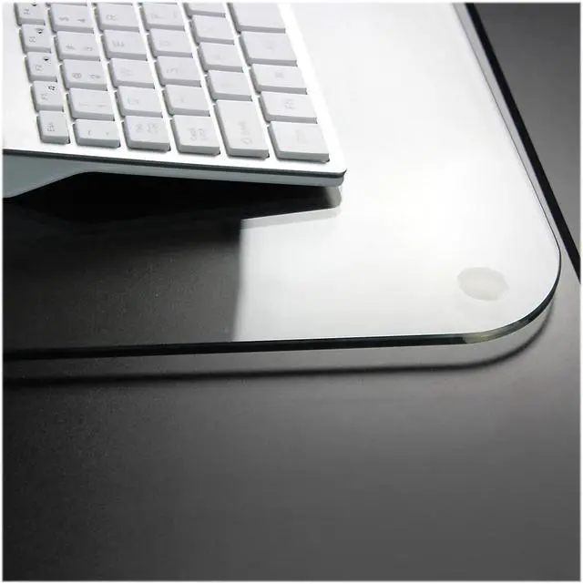 Alt view image 13 of 17 - Desktex Glaciermat Glass Desk Pad - 24" Width x 19" Depth - Clear FLRFCDE1924G