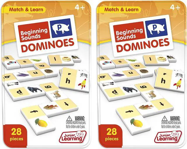 Main image of junior learning jrl492-2 beginning sounds dominoes - 2 each