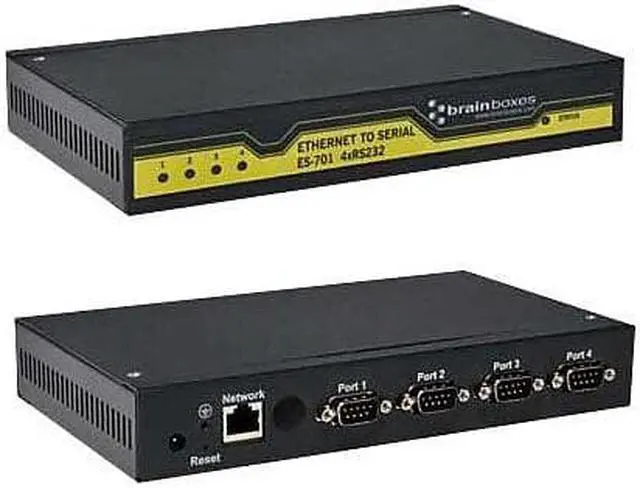 Alt view image 15 of 19 - Brainboxes 4 Port Rs232 Ethernet To Serial Adapter