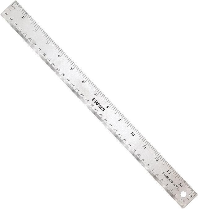 Staples Stainless Steel Ruler - 6/15cm