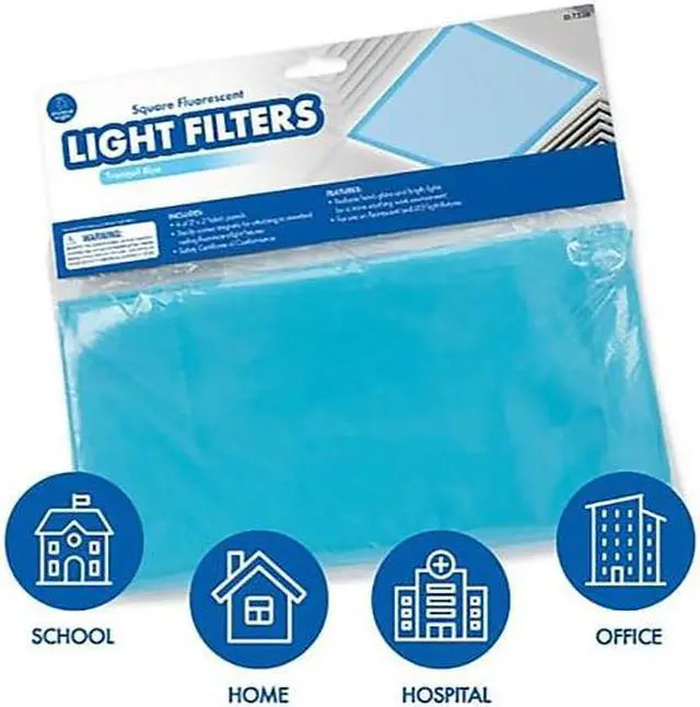 Alt view image 10 of 10 - Educational Insights Mini Light Filters Tranquil Blue 2 x 2 4/Set (1236)