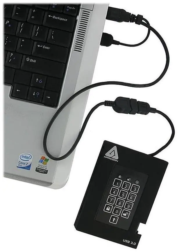 Alt view image 10 of 14 - Apricorn Aegis Padlock Fortress 2 Tb Portable Hard Drive - 2.5" External - Black
