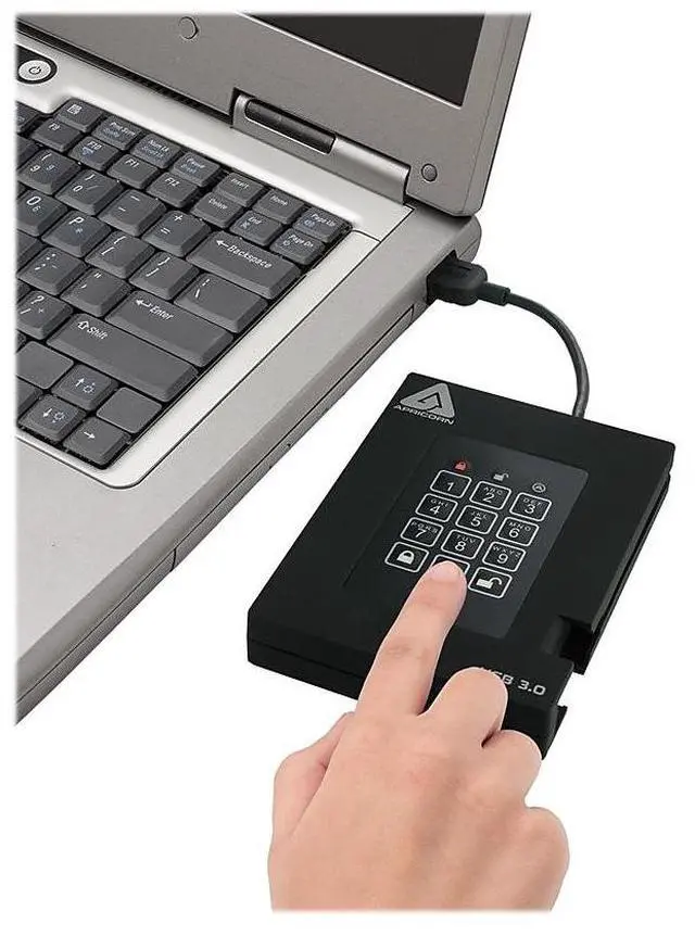 Alt view image 12 of 14 - Apricorn Aegis Padlock Fortress 2 Tb Portable Hard Drive - 2.5" External - Black
