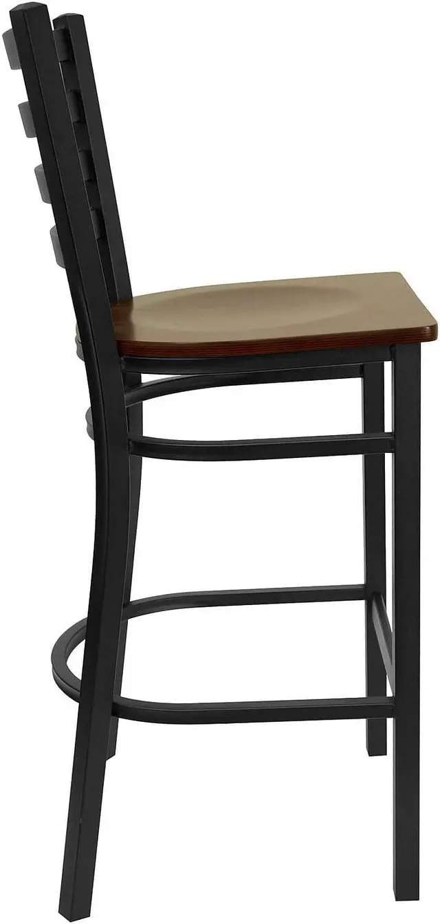 Alt view image 13 of 13 - 18" Table Height Stool, Stackable Backless Metal Indoor Dining Stool, Commercial Grade Restaurant Stool in Green - Set of 4