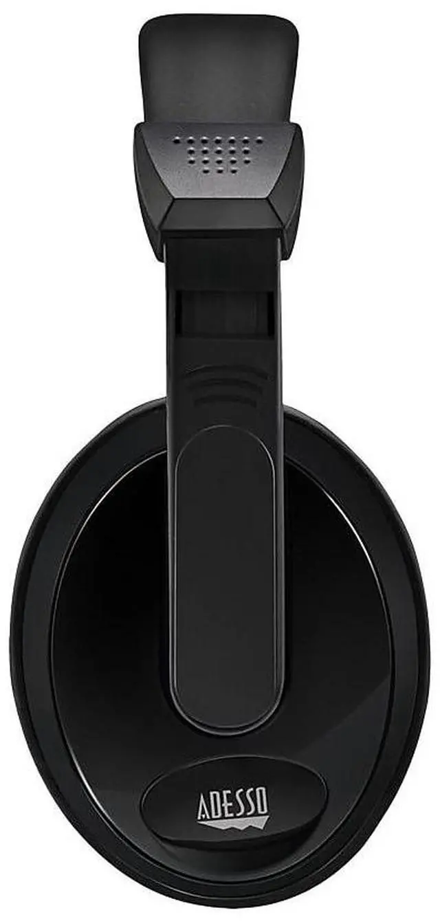Alt view image 16 of 20 - Adesso Black Xtream H5U USB Connector Stereo USB Multimedia Headphone/Headset with Microphone