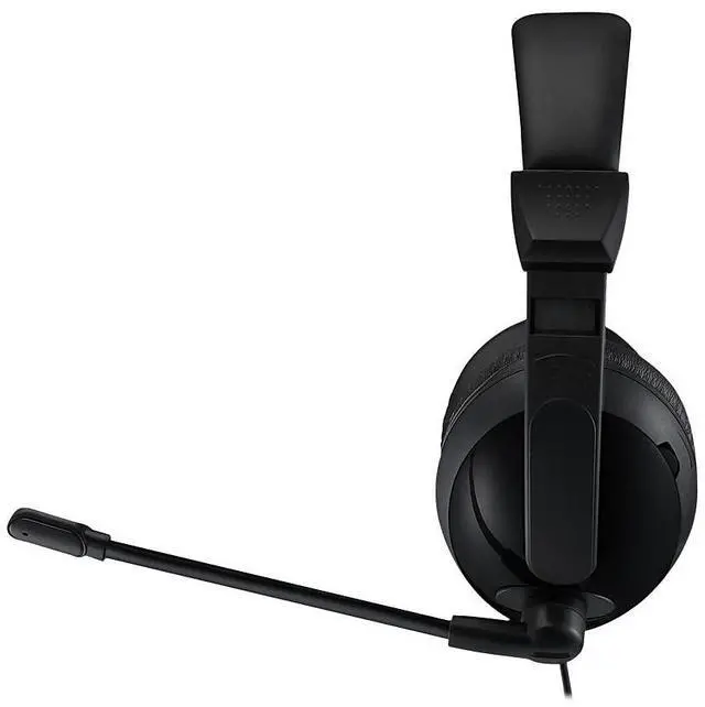 Alt view image 2 of 20 - Adesso Black Xtream H5U USB Connector Stereo USB Multimedia Headphone/Headset with Microphone