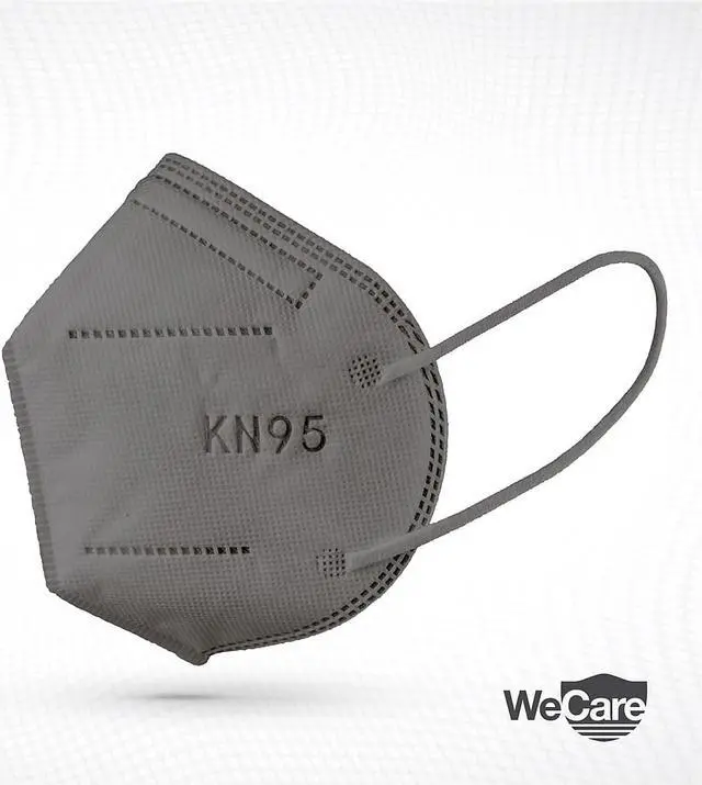 Alt view image 9 of 13 - WeCare Protective Disposable KN95 Face Mask, 5-Ply Layer (20 Individually Wrapped) - Dark Gray