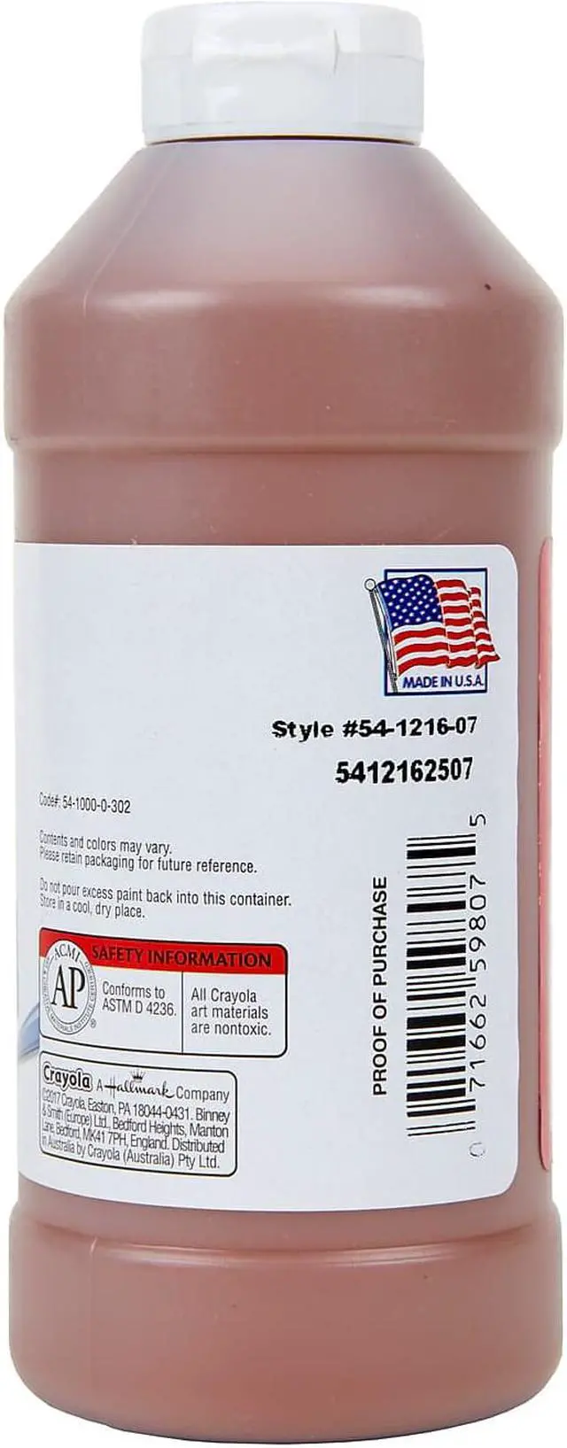 Alt view image 3 of 6 - Crayola. 541216007 Premier Tempera Paint, Brown, 16 oz