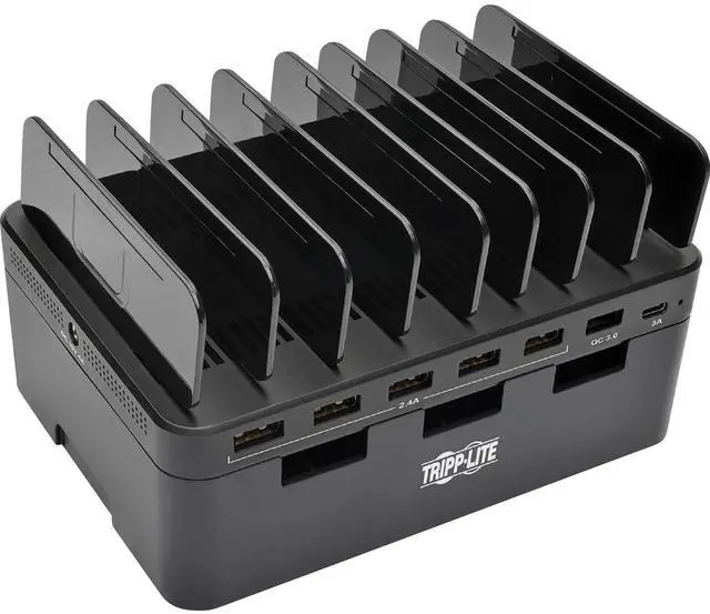 Alt view image 9 of 13 - Tripp Lite U280-007-CQC-ST 7-Port Usb Charging Station Hub With Quick Charge 3.0, Usb-C Port, Device Storage, 5V 4A (60W) Usb Charge Output - Power Adapter - 60 Watt - 4 A - 7 Output Connectors (6 X
