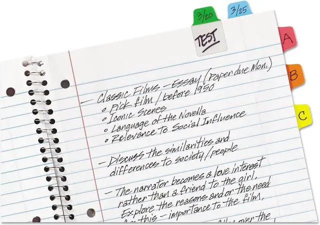 Alt view image 3 of 18 - Avery Mini Ultra Tabs, 1 x 1.5, 2-Side Writable, Red/Blue/Orange, 80 Repositionable Tabs (74763)