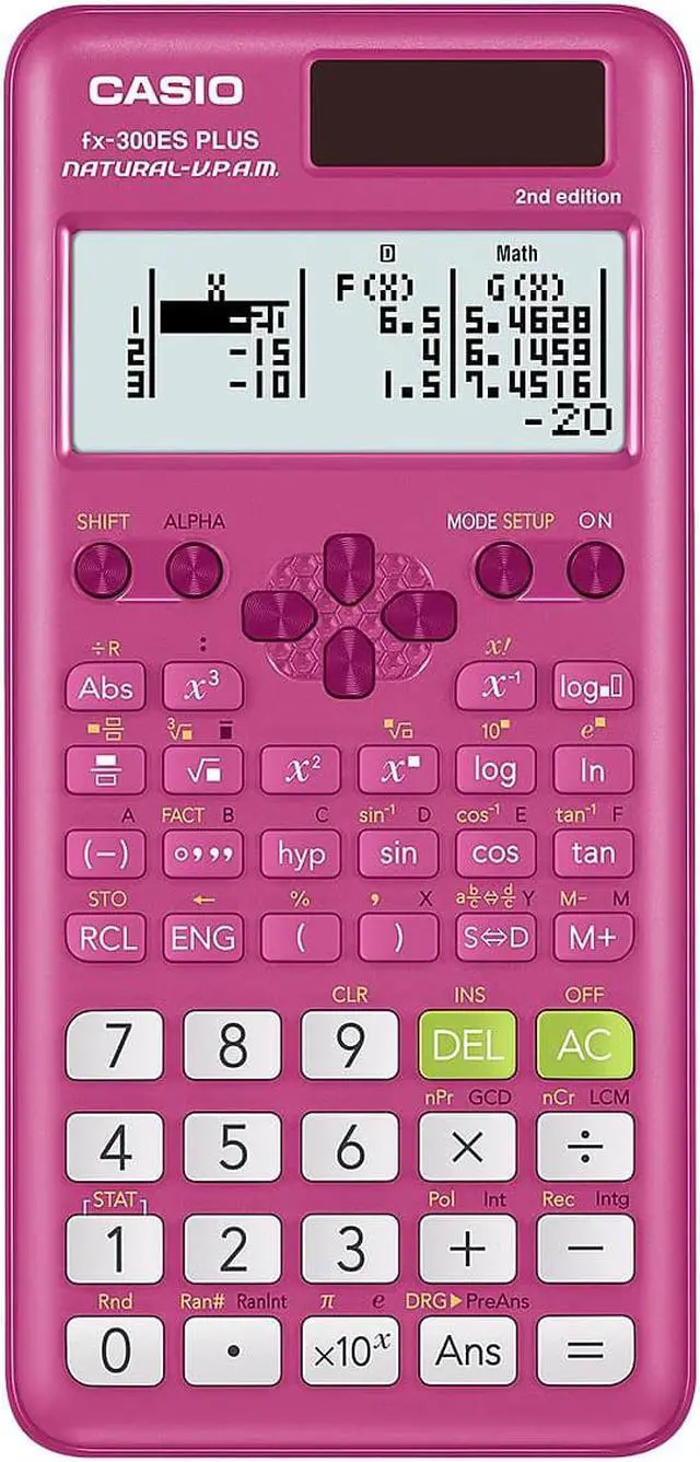 Alt view image 2 of 8 - Casio fx-300ESPLS2 Pink Scientific Calculator