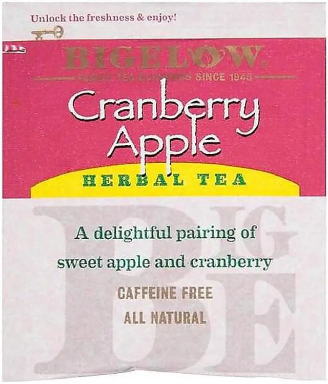 Alt view image 11 of 13 - Bigelow Cranberry Apple Herbal Tea, 28/Box 10400