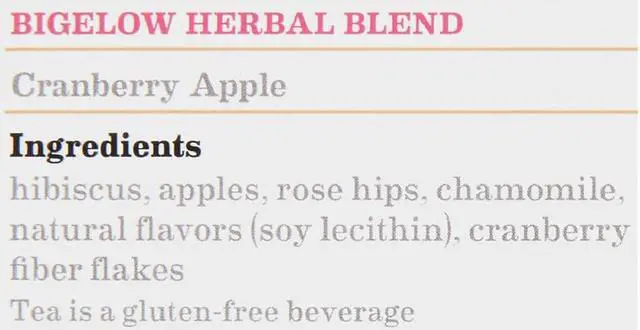 Alt view image 13 of 13 - Bigelow Cranberry Apple Herbal Tea, 28/Box 10400