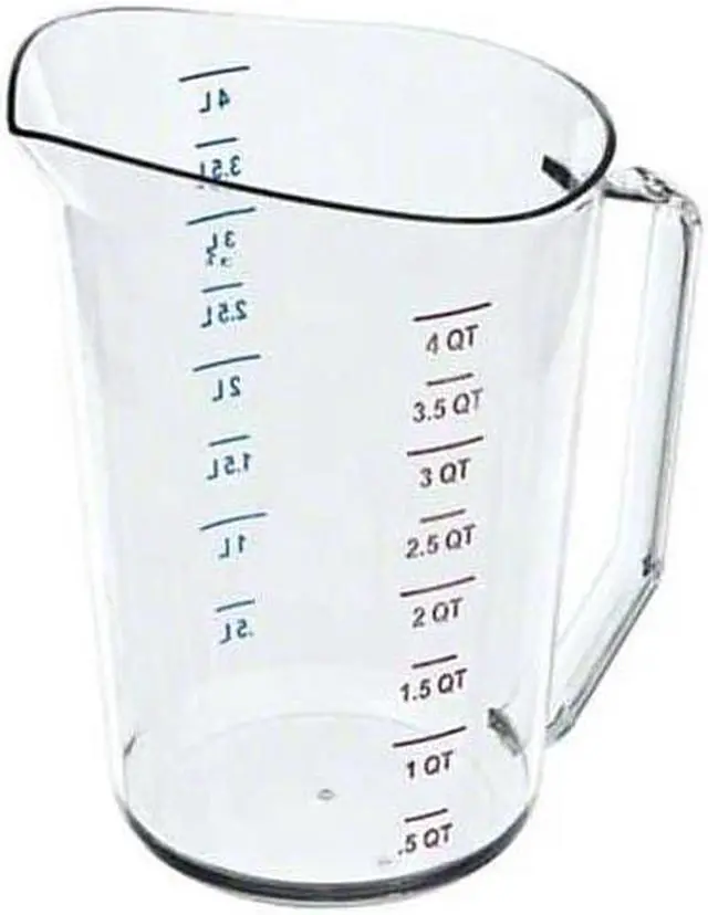 Alt view image 3 of 6 - Cambro Liquid Measuring Cup,4 Qt.,Clear  EA400MCCW135