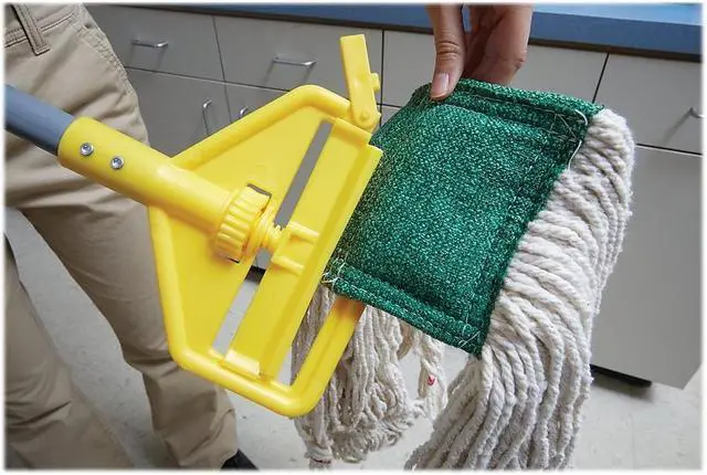 Alt view image 10 of 11 - Rubbermaid Commercial Invader Fiberglass Side-Gate Wet-Mop Handle 1 dia x 60 Gray/Yellow H146