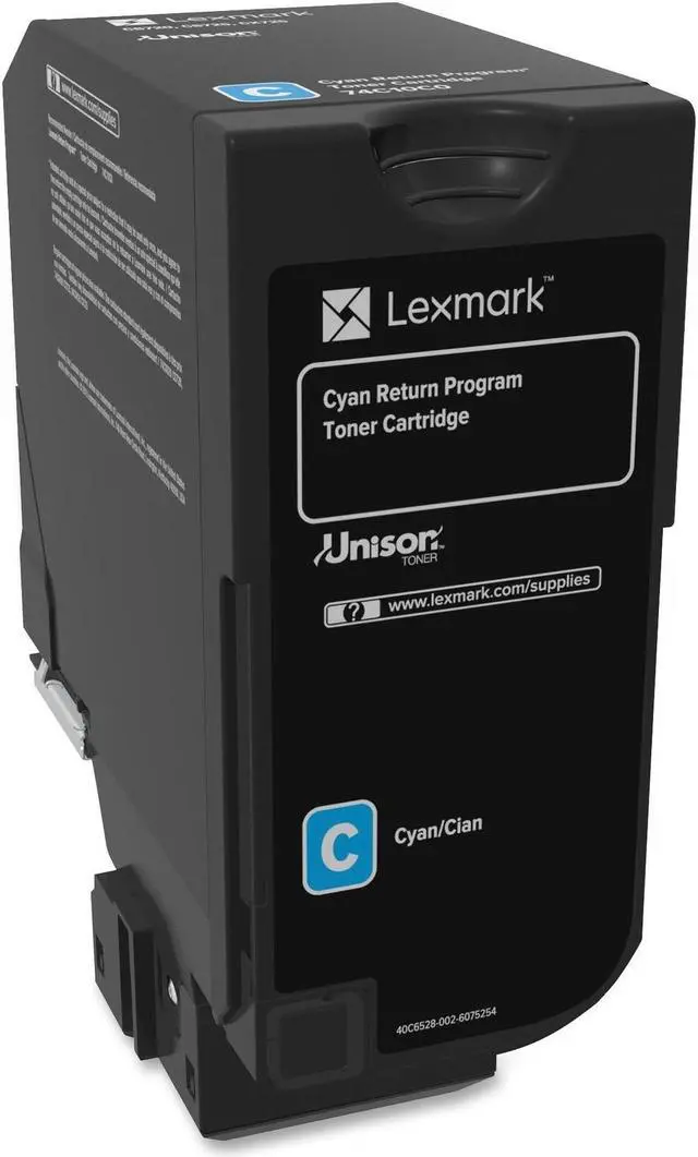 Alt view image 7 of 7 - Lexmark 74C10C0 Return Program Toner Cartridge - Cyan