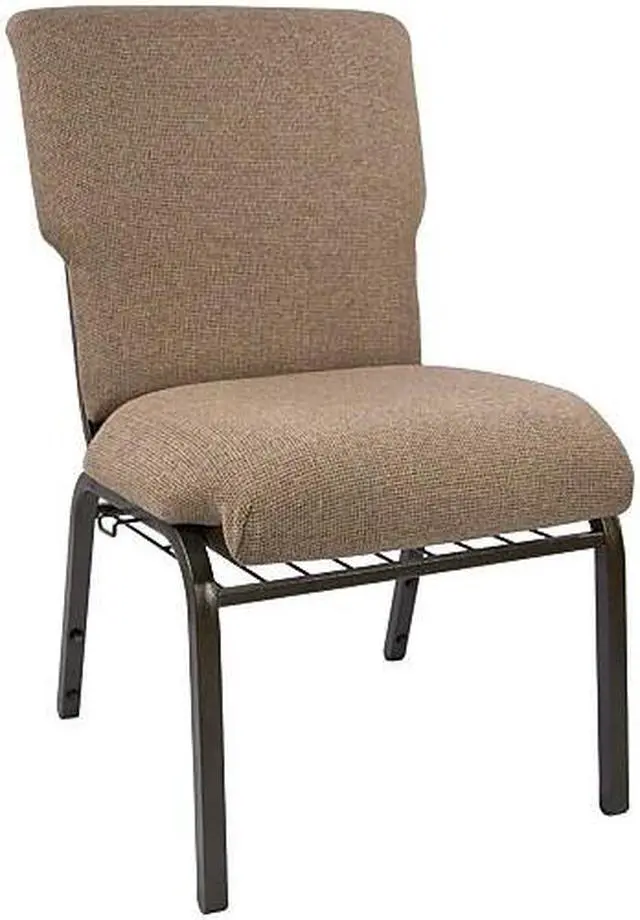 Alt view image 6 of 15 - Advantage Mixed Tan Discount Church Chair - 21 in. Wide