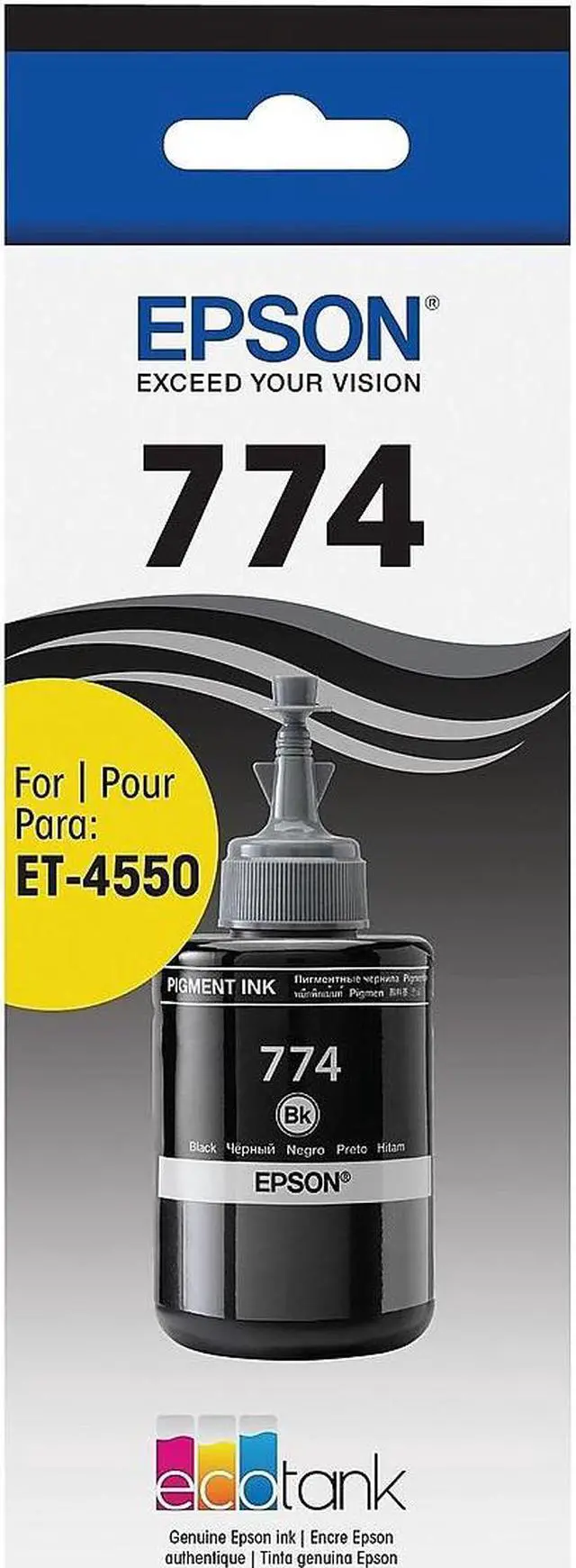 Alt view image 4 of 7 - Epson T774, Black Ink Bottle, High Capacity (T774120)