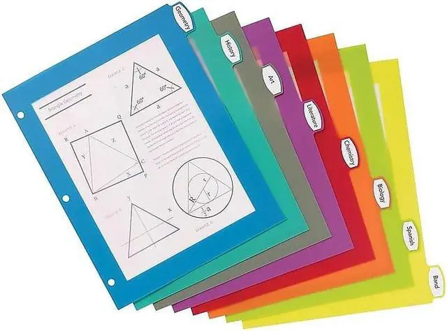 Alt view image 11 of 14 - Avery Ultralast Big Tab Plastic Dividers, 8-Tab Set, Multicolor (24901)