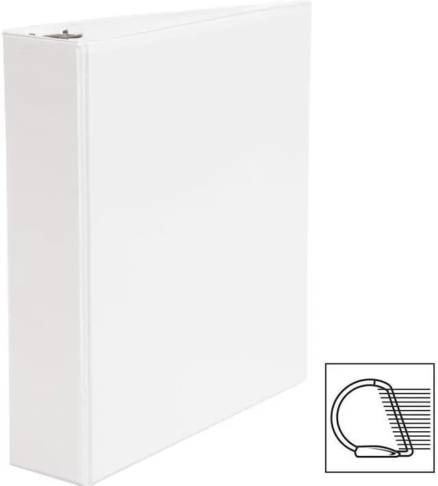 Alt view image 2 of 11 - Business Source D-Ring Binder w/ Pockets 2" Capacity White 28442
