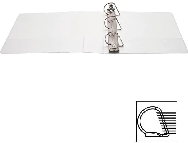 Alt view image 5 of 11 - Business Source D-Ring Binder w/ Pockets 2" Capacity White 28442