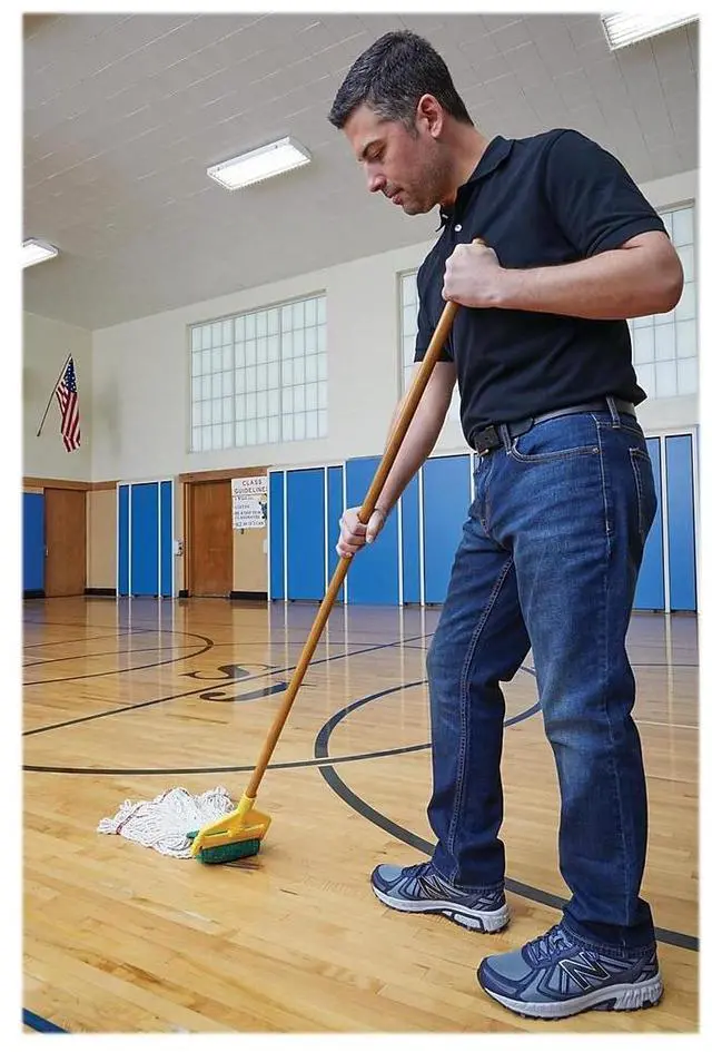 Alt view image 9 of 11 - Rubbermaid Wet Mop Handle,Side Gate,52-3/8"L  FGH116000000