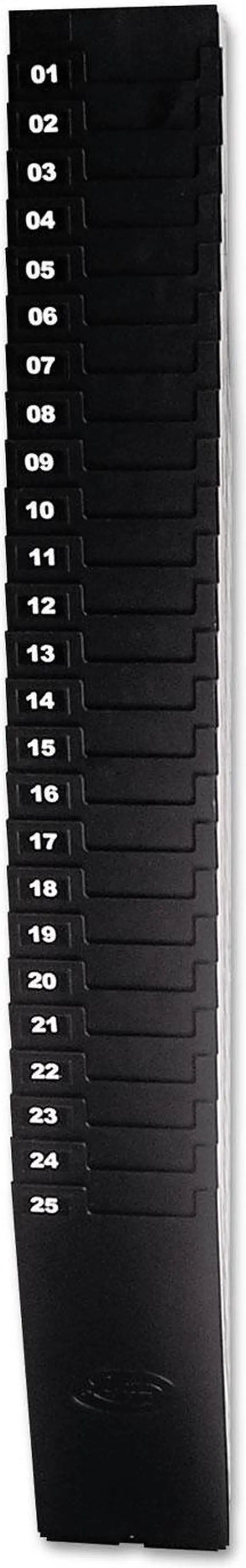 Alt view image 7 of 8 - Lathem Time Expandable Time Card Rack 25-Pocket Holds 9" Cards Plastic Black