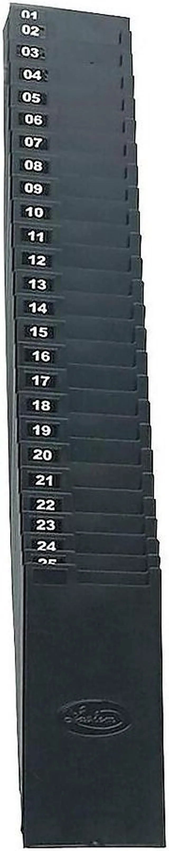 Alt view image 8 of 8 - Lathem Time Expandable Time Card Rack 25-Pocket Holds 9" Cards Plastic Black