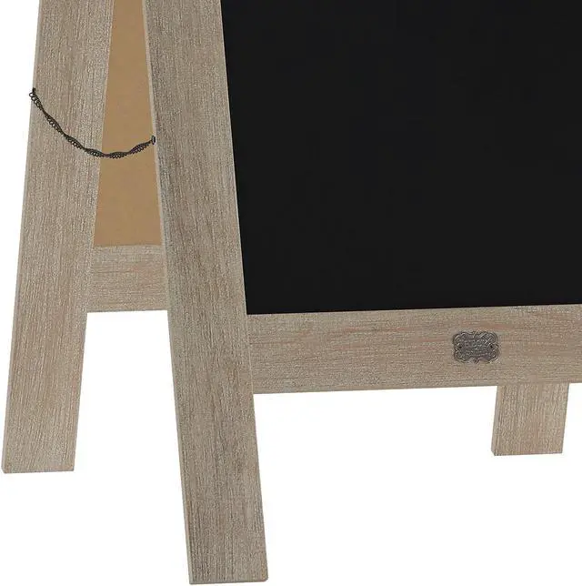 Alt view image 10 of 19 - Canterbury 40" x 20" Vintage Wooden A-Frame Magnetic Indoor/Outdoor Chalkboard Sign, Freestanding Double Sided Extra Large Message Board, Weathered