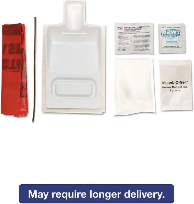 Alt view image 2 of 3 - Medline Biohazard Fluid Clean-Up Kit 7 Pieces Synthetic-Fabric Bag MPH17CE210