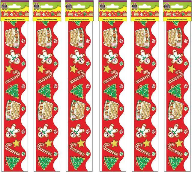Main image of Teacher Created Resources Scalloped Border 2-3/16" x 210' Christmas (TCR4157-6)