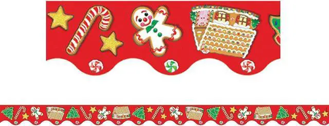Alt view image 2 of 2 - Teacher Created Resources Scalloped Border 2-3/16" x 210' Christmas (TCR4157-6)