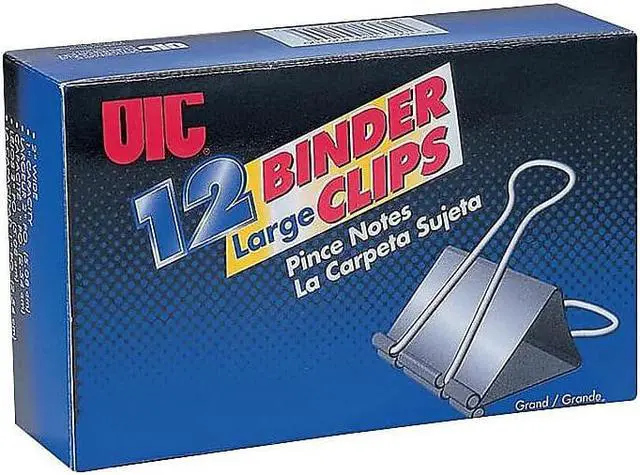Alt view image 11 of 13 - Officemate Binder Clips Large 2"Wide 1" Cap 12/BX Black/Silver 99100