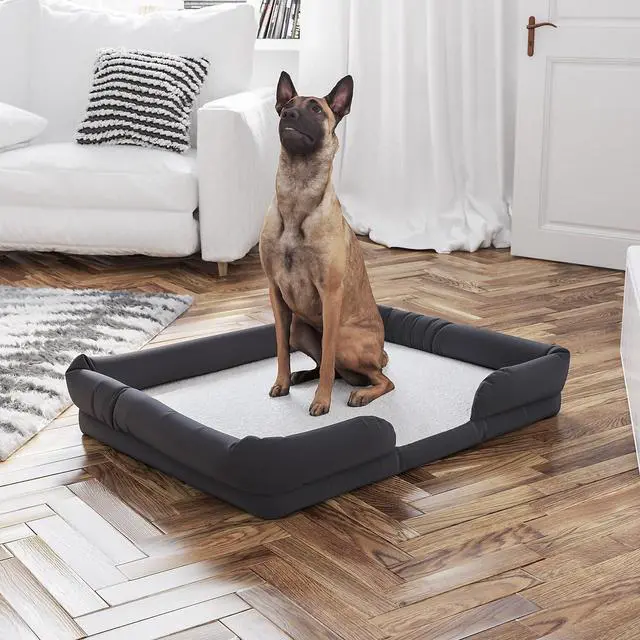 Alt view image 8 of 13 - Orthopedic Comfy Memory Foam Joint Relief Bolster Dog Bed for Dogs up to 44 LBS. - Removable & Washable Cover, Non-Slip Bottom
