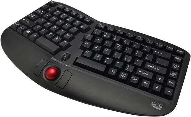 Alt view image 8 of 18 - ADESSO Tru-Form Media 3150 WKB-3150UB Black USB RF Wireless Ergonomic Keyboard