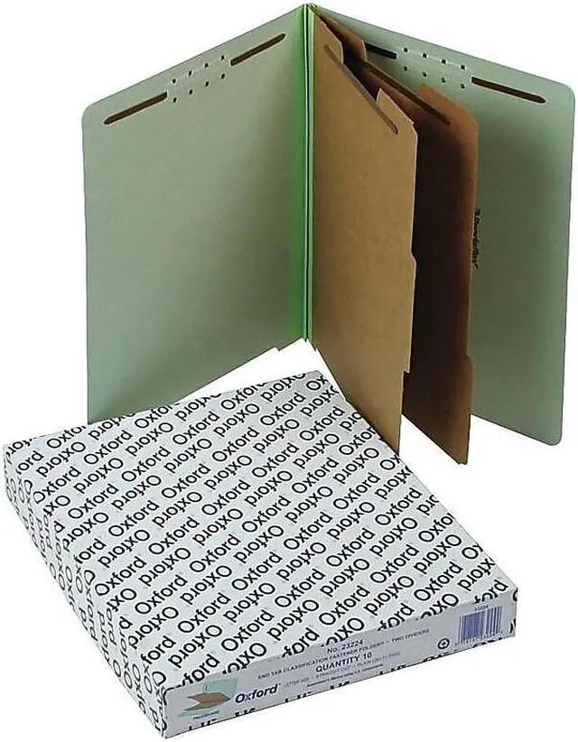 Alt view image 3 of 10 - Pendaflex Pressboard End Tab Classification Folders Letter 2 Dividers/6 Section