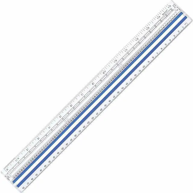 Main image of Acme United Computer Ruler Magnifies Metric 15" Long Acrylic Clear 40711