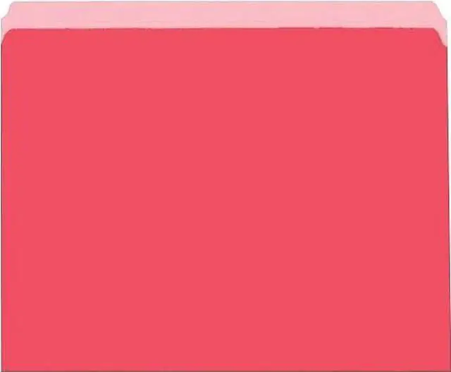 Alt view image 10 of 10 - Pendaflex Colored File Folders Straight Cut Top Tab Letter Red/Light Red 100/Box 152RED