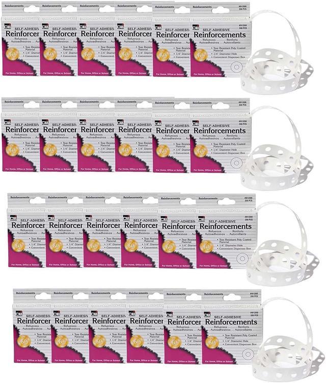 CLI Charles Leonard Paper Hole Reinforcements White 200 Per Pack 24 Packs  (CHL91200-24) 