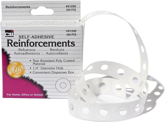 CLI Charles Leonard Paper Hole Reinforcements White 200 Per Pack 24 Packs  (CHL91200-24) 