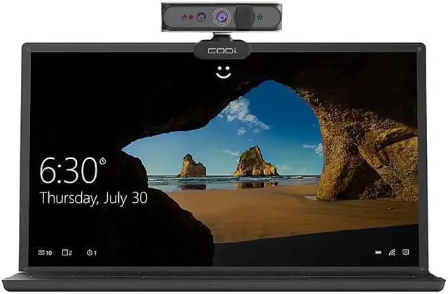 Alt view image 9 of 12 - CODi Allocco 1080P IR Facial Recognition Webcam Black (A05023)